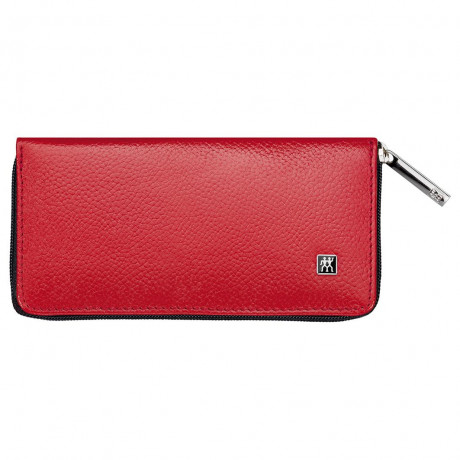 ZWILLING  Reissverschluss-Etui, Rindleder, rot, 5-tlg.  Футляр на молнии, воловья кожа, красный, 5 шт.