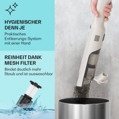 Klarstein Klarstein Akku-Hand-und Stielstaubsauger Larma Handheld Handstaubsauger, 120 W, beutellos Grau Беспроводной ручной и стержневой пылесос Klarstein Ручной пылесос Larma, 120 Вт, без мешка