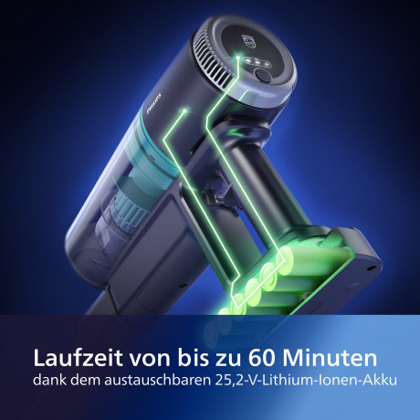 Philips Philips Nass-Trocken-Akkusauger XC3133/01 Aqua 3000 Series, 50,4 W, beutellos, mit LED-Duse, digitalem Motor, Aqua-Modul, bis zu 60 Minuten Laufzeit  Беспроводной пылесос Philips для влажной и сухой уборки XC3133/01 Aqua 3000 Series, 50,4 Вт, без 