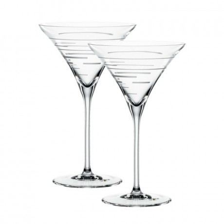 Spiegelau Spiegelau Signature Drinks Cocktailglas Lines Set 2-tlg. h: 180 mm / 220 ml Spiegelau Signature Drinks Бокалы для коктейлей Lines Set 2 шт. высота: 180 мм / 220 мл