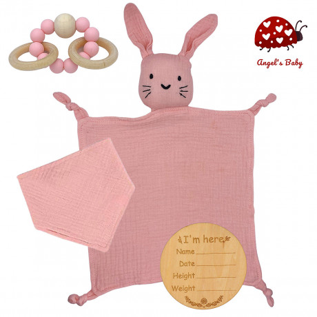 Angels Baby Geschenk zur Geburt mit Schnuffeltuch Подарок на рождение с пледом