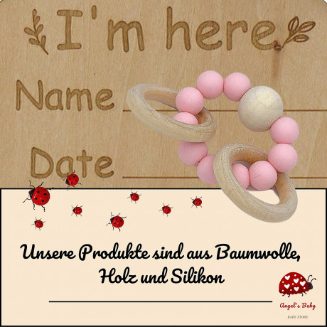 Angels Baby Geschenk zur Geburt mit Schnuffeltuch Подарок на рождение с пледом