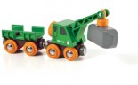 BRIO Gruner Kranwagen mit Anhanger und Fracht Зеленый автокран с прицепом и грузом