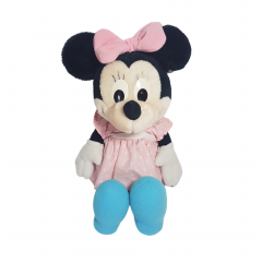 Игрушка мягкая винтажная Minney Maus в розовом платье, 40 см, Германия, 1980-90гг.