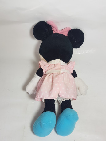 Игрушка мягкая винтажная Minney Maus в розовом платье, 40 см, Германия, 1980-90гг.