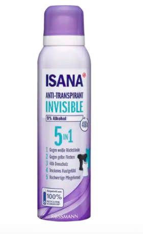 ISANA Deodorant spray Clear и Fresh ISANA Дезодорант Спрей Чистота и Свежесть без следов на одежде 150 г