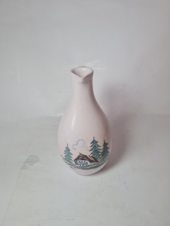 Karlsruhe Белая фарфоровая ваза "Домик в лесу", 19 x 10 см, Германия, 1960-70гг.