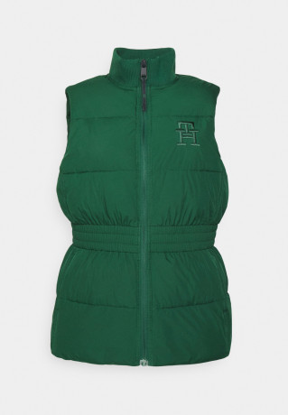 Tommy Hilfiger SORONA BALL WAISTED PUFF VEST Waistcoat prep green ЖИЛЕТ SORONA BALL WAISTED PUFF Жилет подготовка зеленый