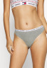 Tommy Hilfiger ESSENTIALS 3 PACK  Thong medium grey htr/white/black НАБОР ESSENTIALS 3 стринги средне-серый htr/белый/черный