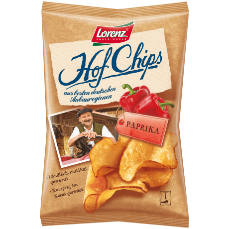 Lorenz Hof-Chips Paprika Чипсы с перцем чили и приправами 110г