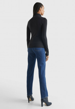 Tommy Hilfiger SLIM ROLL NECK  Long sleeved top black SLIM ROLL NECK Топ с длинными рукавами черный