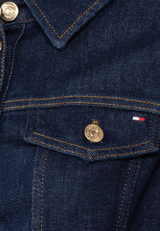 Tommy Hilfiger DRESS BELT KNEE Denim dress dark blue denim ПЛАТЬЕ BELT KNEE Джинсовое платье темно-синий деним