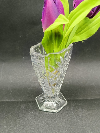 Ваза винтажная малая Walther Glas, хрусталь, 11 х 8 см, Германия, 1970-80гг.