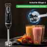 KESSMANN Schafer KESSMANN Schafer Stabmixer Set mit Purierbecher Zerkleinerer  Schneebeesen 5Tlg Edelstahl Mixer, 600,00 W, Elektrischer Smoothie Maker Handmixer Ruhrstab Milchshake Blender  Набор ручных блендеров KESSMANN Schafer с чашкой Purier, венчик-