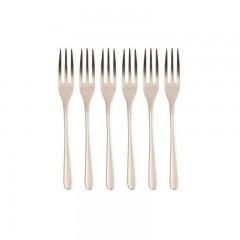 Sambonet Sambonet Taste Antique - Edelstahl / PVD champagnerfarben Kuchengabel-Set 6-tlg. Sambonet Taste Antique - набор вилок для торта цвета шампанского из нержавеющей стали / PVD, 6 шт.