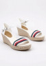 Tommy Hilfiger MID CORPORATE Wedge sandals white MID CORPORATE Босоножки на танкетке белый