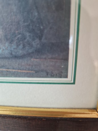 Картина винтажная, репродукция, Centro Arte "Початки кукурузы", 20 х 24 см, Италия, 1960-70гг.