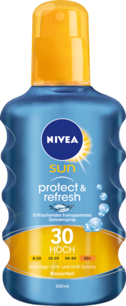 NIVEA SUN Спрей для загара Protect и Refresh transparent LSF 30, 200 мл