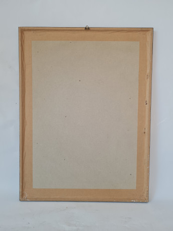 Картина винтажная в черно-белых тонах "г. Неккарштайнах" O.W.Pfilze, 31 x 41 см, Германия, 1960-70гг.