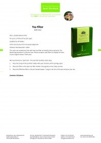 Krauterhaus Sanct Bernhardt Tea Filter на an aromatic Tea Enjoyment 100 item