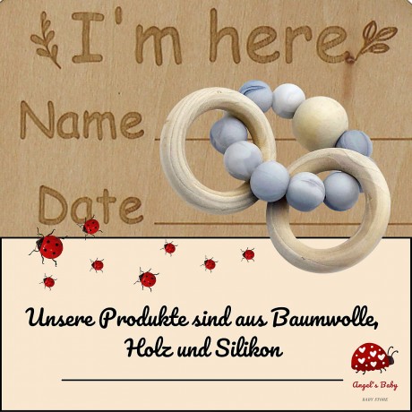 Angels Baby Geschenk zur Geburt mit Schnuffeltuch Подарок на рождение с пледом