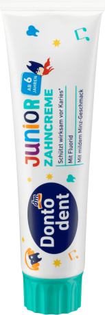 DONTODENT Zahnpasta Junior 6+ Зубная паста Юниор 6+, для детей от 6-ти лет с мягким мятным вкусом, 100 мл