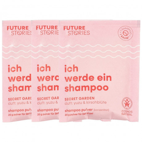 FUTURE STORIES Shampoo Pulver 3er Set Yuzu & Kirschblute  Набор шампуней-порошков из 3 шт. Юдзу и цветки вишни