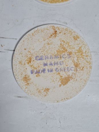 Набор декоративных винтажных тарелок Ceramics Greece, 6 шт., ручная работа, Греция. 1970-80гг.