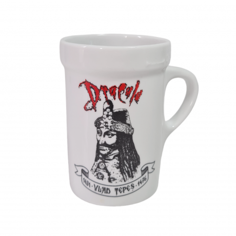 Кружка винтажная Apulum "Граф Дракула", фарфор, 0.2 л, 10см, Румыния, 1980-90гг.