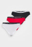 Tommy Hilfiger ESSENTIALS 3 PACK  Thong white/desert sky/primary red НАБОР ESSENTIALS 3 стринги белый/пустынное небо/основной красный