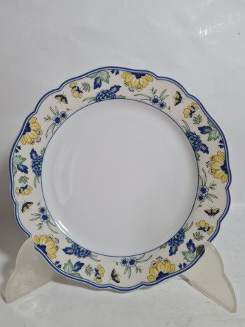 Тарелка винтажная Hutschenreuther с ботаническим принтом, фарфор, 6 шт., 19 см, Германия, 1970-80гг.