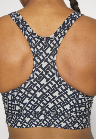 Tommy Hilfiger INTENSITY BRA Medium support sports bra monogram prep border INTENSITY BRA Спортивный бюстгальтер со средней поддержкой рамка для монограммы