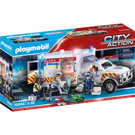 PLAYMOBIL PLAYMOBIL 70936 Rettungs-Fahrzeug: US Ambulance Спасательный автомобиль PLAYMOBIL 70936: Скорая помощь США