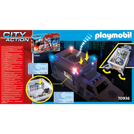 PLAYMOBIL PLAYMOBIL 70936 Rettungs-Fahrzeug: US Ambulance Спасательный автомобиль PLAYMOBIL 70936: Скорая помощь США