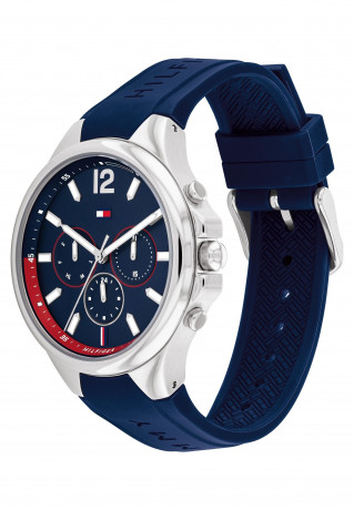 Tommy Hilfiger SPORT Chronograph watch silber  silber/blau  blau СПОРТ часы с хронографом серебристый серебристый/синий синий