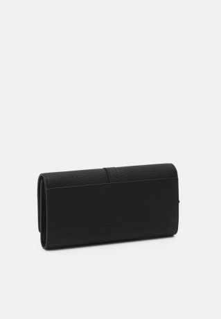 Tommy Hilfiger PLUSH LARGE FLAP WALLET Wallet black КОШЕЛЕК С БОЛЬШИМ КЛАПАНОМ PLUSH Бумажник черный