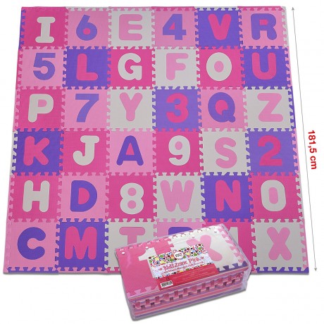 Pink Papaya Puzzlematte mit Zahlen und Buchstaben Kids Zone Коврик-пазл с цифрами и буквами Kids Zone