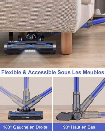 VAKYOU VAKYOU Akku-Hand-und Stielstaubsauger, 450,00 W, Beutellos, 450W 33KPA Stabstaubsauger mit automatischer Stauberkennung grosses  Беспроводной ручной и стержневой пылесос VAKYOU, 450,00 Вт, без мешка, 450 Вт, 33 кПа, стержневой пылесос с автоматичес