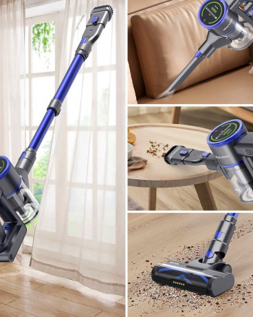 VAKYOU VAKYOU Akku-Hand-und Stielstaubsauger, 450,00 W, Beutellos, 450W 33KPA Stabstaubsauger mit automatischer Stauberkennung grosses  Беспроводной ручной и стержневой пылесос VAKYOU, 450,00 Вт, без мешка, 450 Вт, 33 кПа, стержневой пылесос с автоматичес