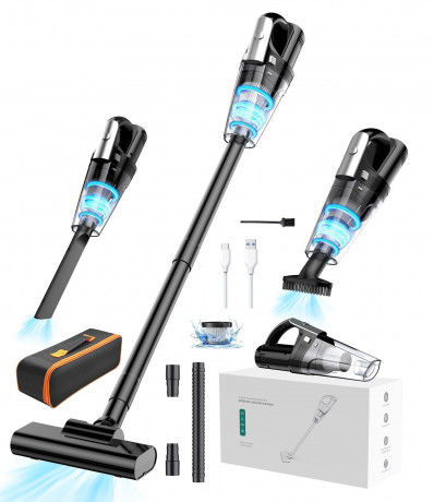 OKWISH OKWISH Akku-Handstaubsauger Handstaubsauger Autostaubsauger Staubsauger Bodenstaubsauger Kabellos, 100,00 W, Beutellos, 3 in 1 7500Pa 6000mA-Akku Wohnungen Auto + Licht Aufbewahrungstasche  OKWISH беспроводной ручной пылесос, ручной пылесос, автомо