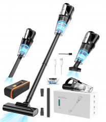 OKWISH OKWISH Akku-Handstaubsauger Handstaubsauger Autostaubsauger Staubsauger Bodenstaubsauger Kabellos, 100,00 W, Beutellos, 3 in 1 7500Pa 6000mA-Akku Wohnungen Auto + Licht Aufbewahrungstasche  OKWISH беспроводной ручной пылесос, ручной пылесос, автомо