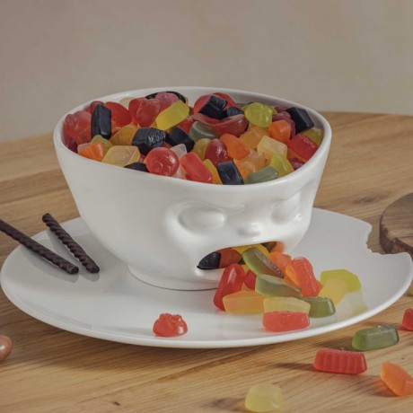 Fiftyeight Products TV Tassen Schale gross weiss kotzend 1,0 L Чаша для телевизора большая белая рвота 1,0 л