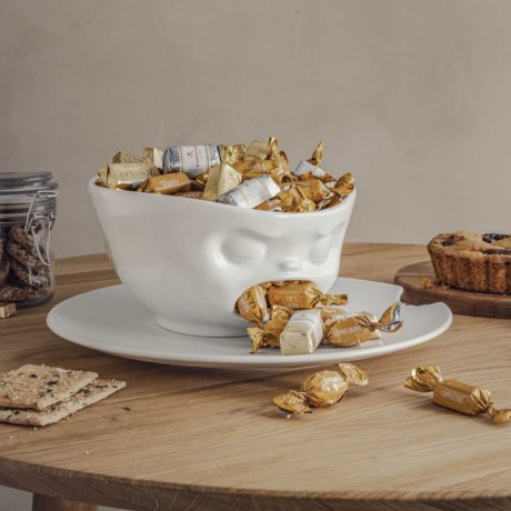 Fiftyeight Products TV Tassen Schale gross weiss kotzend 1,0 L Чаша для телевизора большая белая рвота 1,0 л