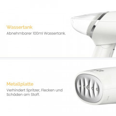 GelldG GelldG Dampfburste Steamer Dampfglatter faltbar, Reise-Bugeleisen Mini, Dampfburste grun Паровая щетка GelldG, отпариватель, складная паровая гладильная машина, мини-утюг для путешествий, паровая щетка