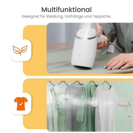 GelldG GelldG Dampfburste Steamer Dampfglatter faltbar, Reise-Bugeleisen Mini, Dampfburste grun Паровая щетка GelldG, отпариватель, складная паровая гладильная машина, мини-утюг для путешествий, паровая щетка