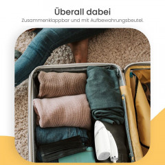 GelldG GelldG Dampfburste Steamer Dampfglatter faltbar, Reise-Bugeleisen Mini, Dampfburste grun Паровая щетка GelldG, отпариватель, складная паровая гладильная машина, мини-утюг для путешествий, паровая щетка