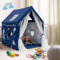 COSTWAY® Spielzelt Spielhaus mit Vorhang  Matte fur 2-4 Kinder Игровая палатка с ковриком для штор для 2-4 детей.