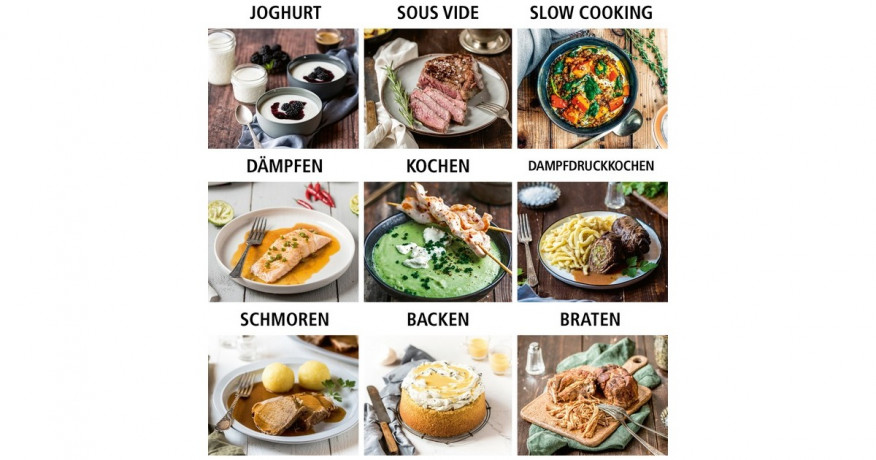 Rommelsbacher Rommelsbacher Dampfdruck- & Multikocher MD 1000 weiss/schwarz  weiss/schwarz Пароварка и мультиварка Rommelsbacher MD 1000 белый/черный