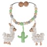 SindiBaba® Kinderwagenkette Lama LUKE gehakelt mit Rasseln Цепочка для коляски Lama LUKE связана крючком с погремушками