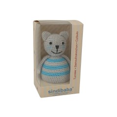 SindiBaba® Baby-Stehaufmannchen Katze KITTY gehakelt mit Glockchen Поп-ап кошечка КИТТИ связана крючком с колокольчиком